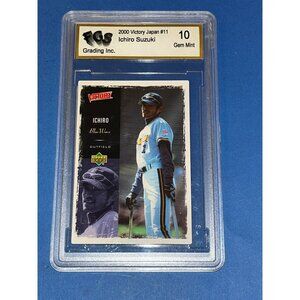 2000 Upper Deck Victory Japan #11 Ichiro Suzuki Rookie RC Card GRADED 10 MINT